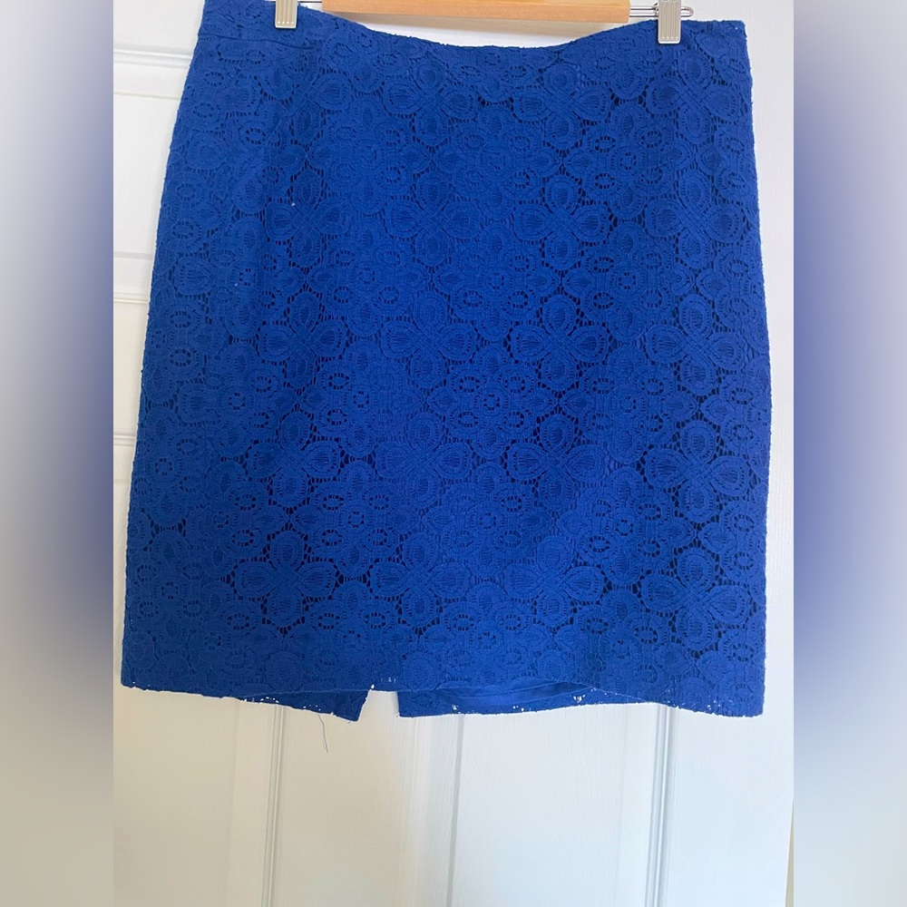 The Limited, royal blue knee length skirt